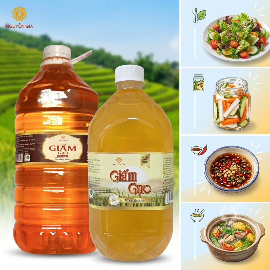 Giấm Gạo hàng chuẩn can 5L NGG002