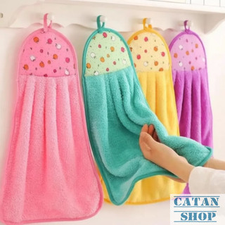 Khăn Lau Tay Cotton Treo Nhà Bếp Nhiều Màu Sắc Xinh Xắn, Khăn Bếp Treo Lau Tay Thấm Hút Dễ Giặt