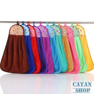 Khăn Lau Tay Cotton Treo Nhà Bếp Nhiều Màu Sắc Xinh Xắn, Khăn Bếp Treo Lau Tay Thấm Hút Dễ Giặt