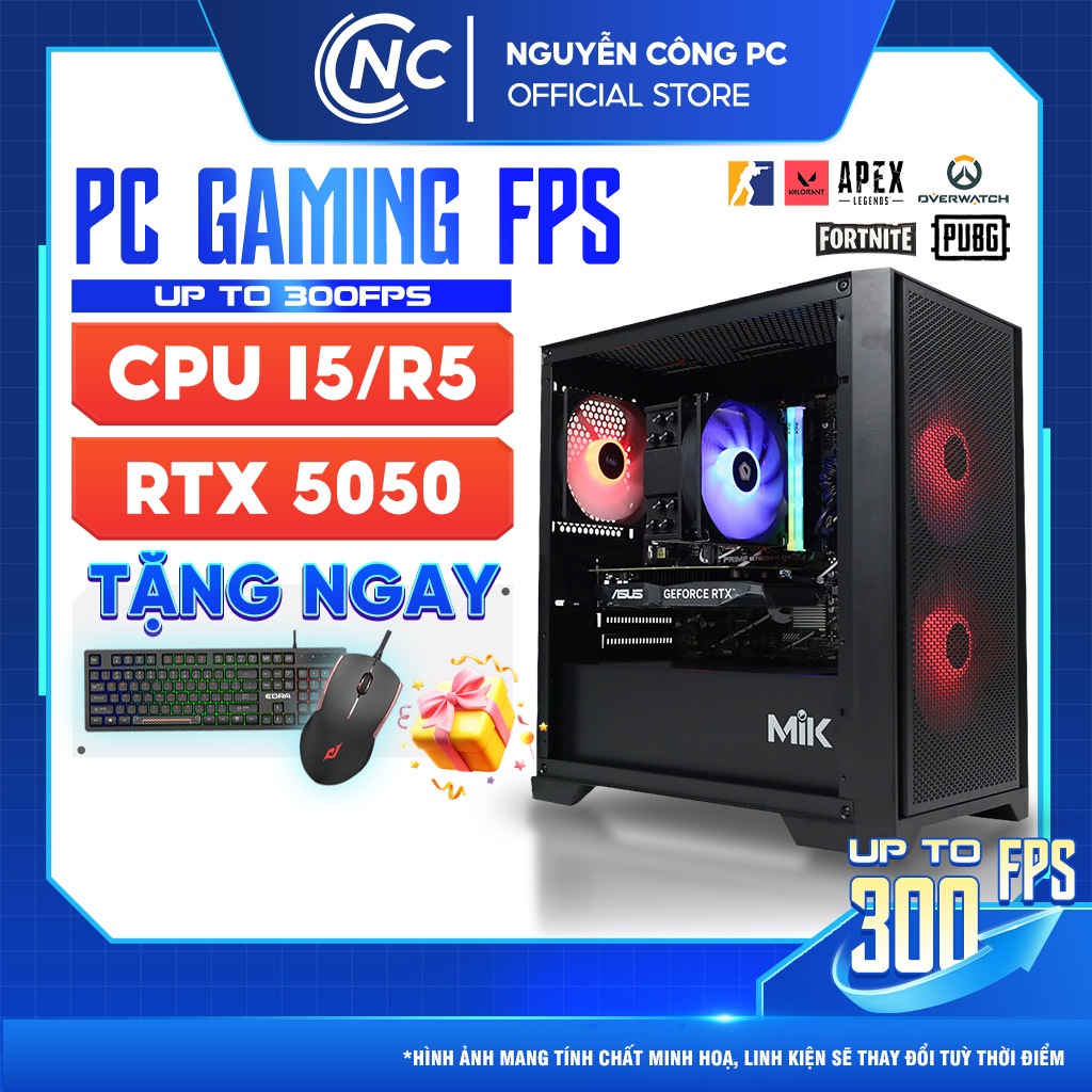 Bộ máy tính bàn PC FPS 300 mới nhất Core i5 14400f  + RTX 5060 ram 16GB chiến game FPS cao - BH 36 TH | BigBuy360 - bigbuy360.vn