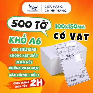 Giấy In Nhiệt A6 Tệp 500 Tờ VUILEE RETAIL Chống Nước In Đơn Shopee TMĐT Giá Siêu Rẻ
