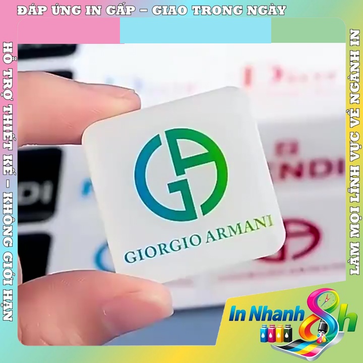 [Giá Xưởng] In Tem Decal Phủ Epoxy Nổi 3D giá tại xưởng