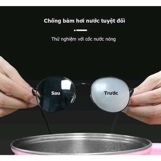 [Hộp 100 Miếng Loại Dùng 1 Lần ] Khăn lau kính Nano Chống bám hơi nước, chống mờ sương cho kính mắt