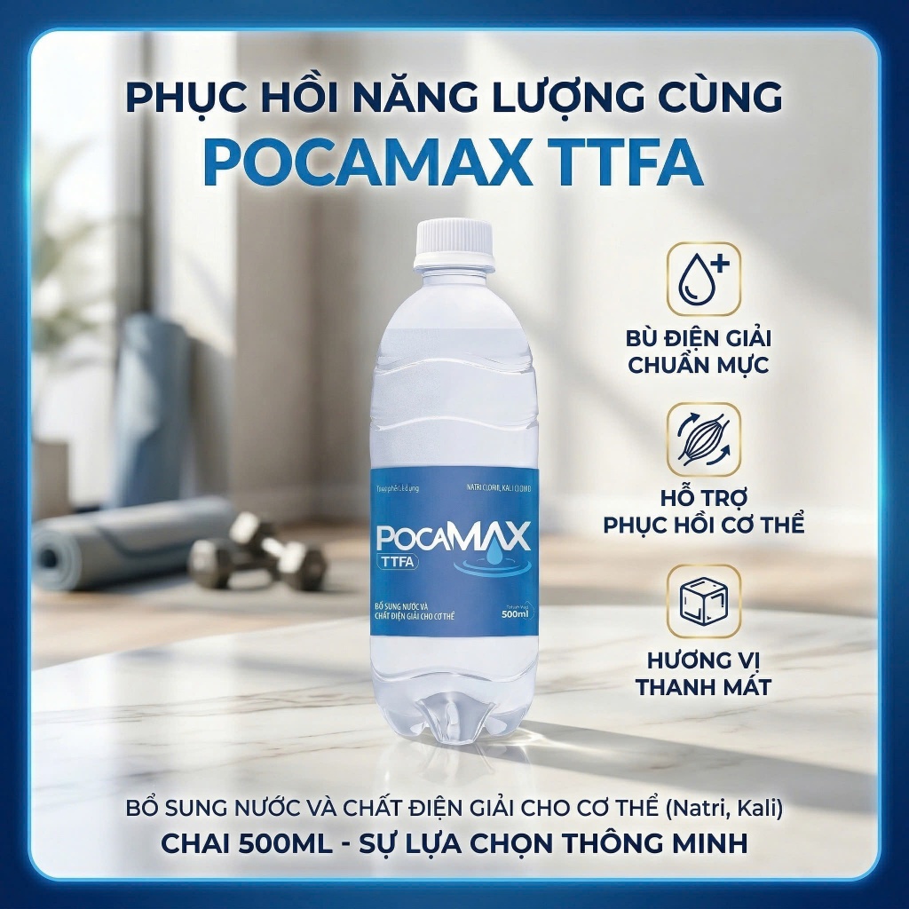 Nước Uống Bù Điện Giải POCAMAX 500ml Thùng 24 Chai - Bổ Sung Nước, Muối Khoáng Nhanh Cho Người Vận Động, Chơi Thể Thao