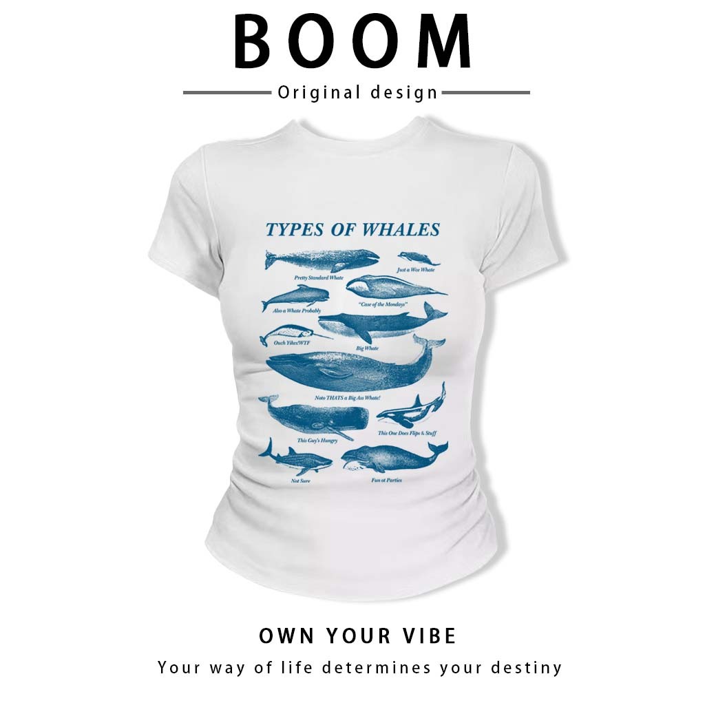 BOOM🔥 Áo Baby Tee Nữ Cotton Ôm Body-Áo Thun Ngắn Tay Y2K In Hình Phong Cách Mới Mùa Hè, Ôm Cổ Tròn Hàng Đầu phong cá #11