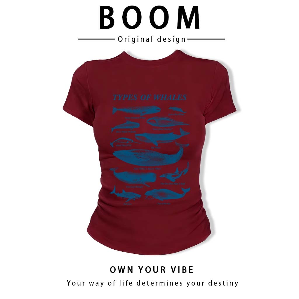 BOOM🔥 Áo Baby Tee Nữ Cotton Ôm Body-Áo Thun Ngắn Tay Y2K In Hình Phong Cách Mới Mùa Hè, Ôm Cổ Tròn Hàng Đầu phong cá #11