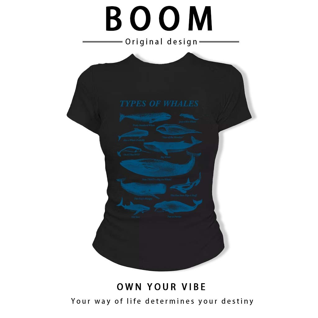 BOOM🔥 Áo Baby Tee Nữ Cotton Ôm Body-Áo Thun Ngắn Tay Y2K In Hình Phong Cách Mới Mùa Hè, Ôm Cổ Tròn Hàng Đầu phong cá #11