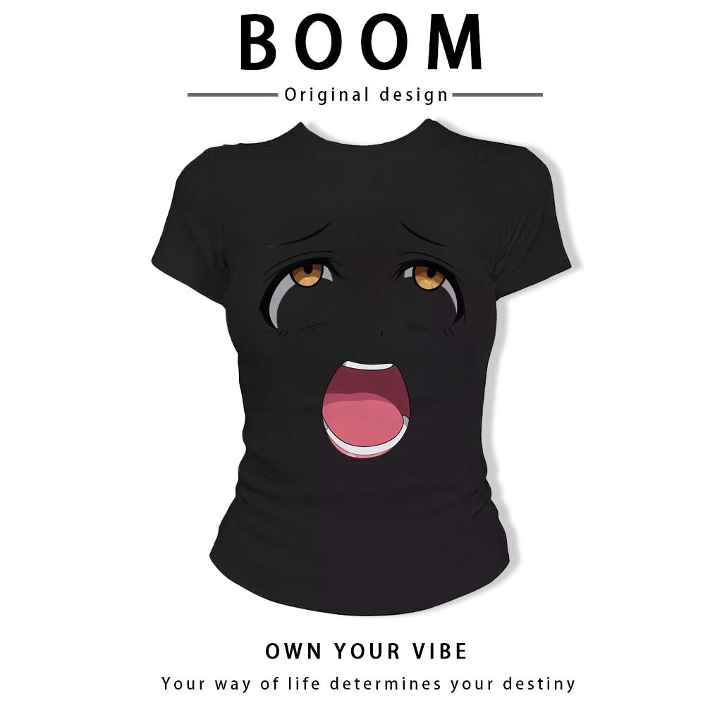 BOOM🔥 Áo Baby Tee Nữ Cotton Ôm Body-Áo Thun Ngắn Tay Y2K In Hình Phong Cách Mới Mùa Hè, Ôm Cổ Tròn Hàng Đầu phong cá #14