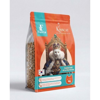 Hạt Kiss Cat Fureva Cho Mèo Túi 1kg, Thức Ăn Hạt Hàn Quốc Hỗ Trợ Tiêu Búi Lông & Mượt Lông