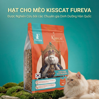 Hạt Kiss Cat Fureva Cho Mèo Túi 1kg, Thức Ăn Hạt Hàn Quốc Hỗ Trợ Tiêu Búi Lông & Mượt Lông