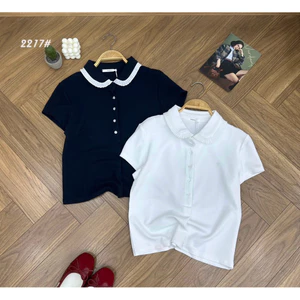 Áo polo cổ viền ren QCCC