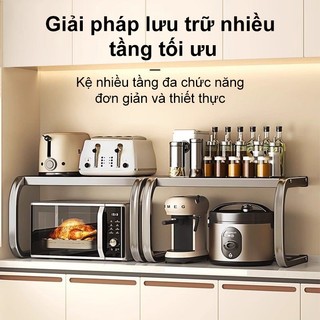 BMZAR Kệ Lò Vi Sóng CAO CẤP thép cacbon Kệ gia vị Lưu trữ đa năng bền bỉ lâu dài