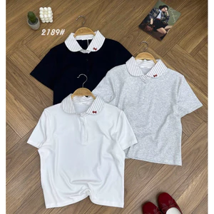Áo polo cổ kẻ nơ QCCC