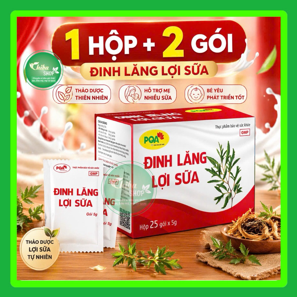 Đinh lăng lợi sữa Pqa [TẶNG 2gói]- Thông tia, lợi sữa,giúp sữa đặc và thơm