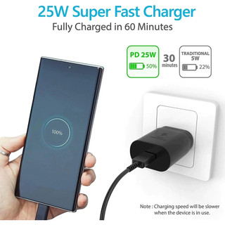 Sạc nhanh 25W, phù hợp với cáp sạc nhanh Type-C của Samsung