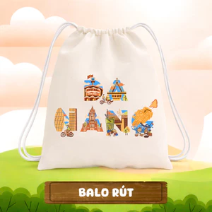 Balo Dây Rút ĐÀ NẴNG túi vải dây rút size 35x40cm tiện dụng - balo rút vải canvas thời trang đi học đi chơi tuipa06g