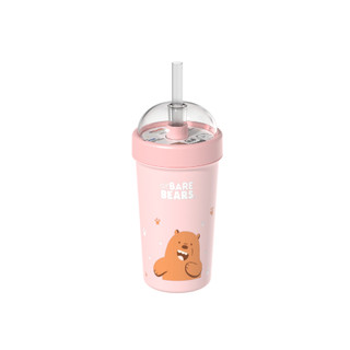 [BST We Bare Bears] Ly KIRA 550ml Duy Tân, nhựa PP, nắp vòm kèm ống hút, thiết kế pastel dễ thương.