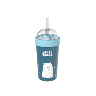 [BST We Bare Bears] Ly KIRA 550ml Duy Tân, nhựa PP, nắp vòm kèm ống hút, thiết kế pastel dễ thương.