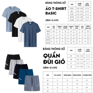 [T7_ĐỒNG GIÁ 318K] Combo Bộ Thể Thao Nam T-Shirt & Quần Short Gió Biluxury Năng Động Thoải Mái Co Giãn Mềm Mại