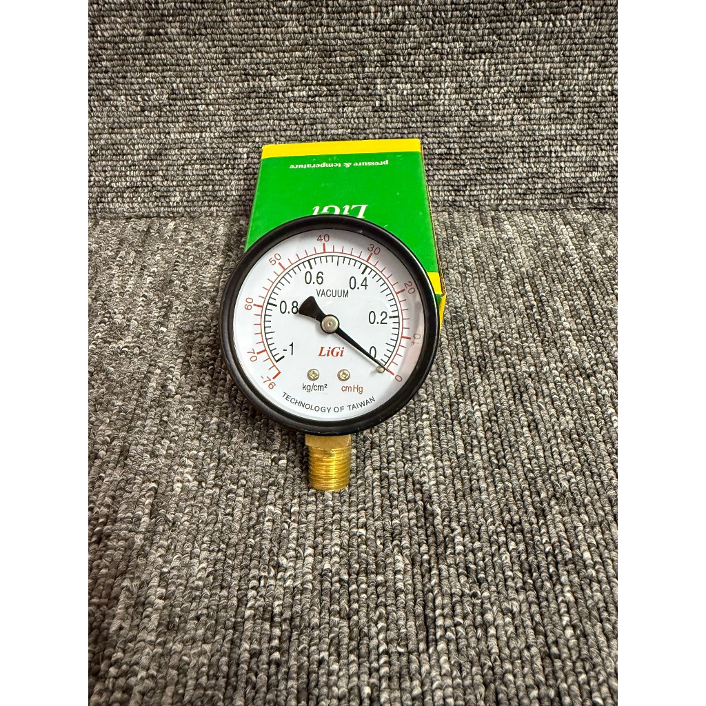 Đồng hồ áp suất hơi LiGi kích thước mặt 63mm ren đồng 1/4NPT / 13mm
