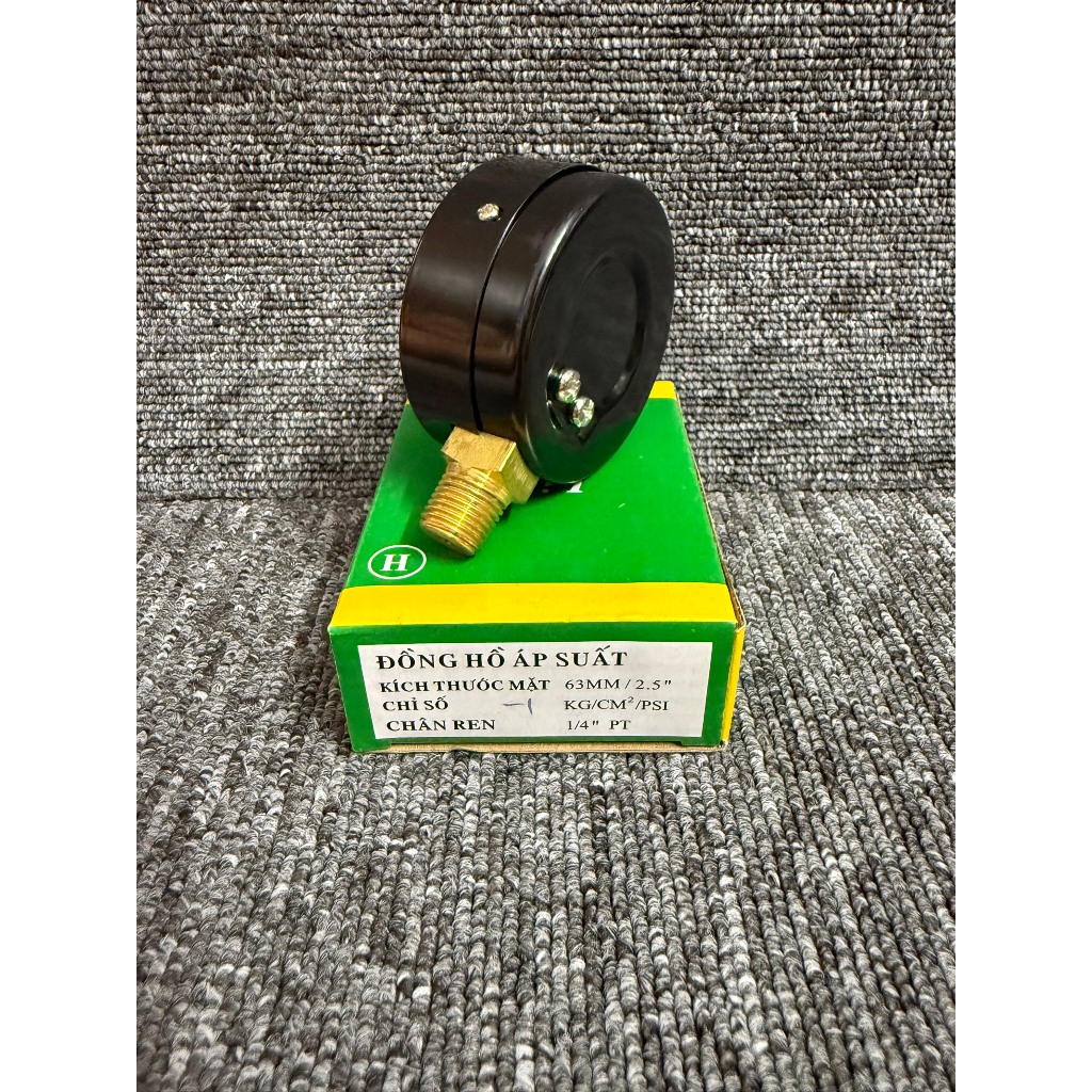 Đồng hồ áp suất hơi LiGi kích thước mặt 63mm ren đồng 1/4NPT / 13mm