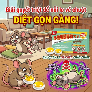 thuốc diệt chuột Bả diệt chuột cả nhà không còn chuột!1 hộp 24 viên