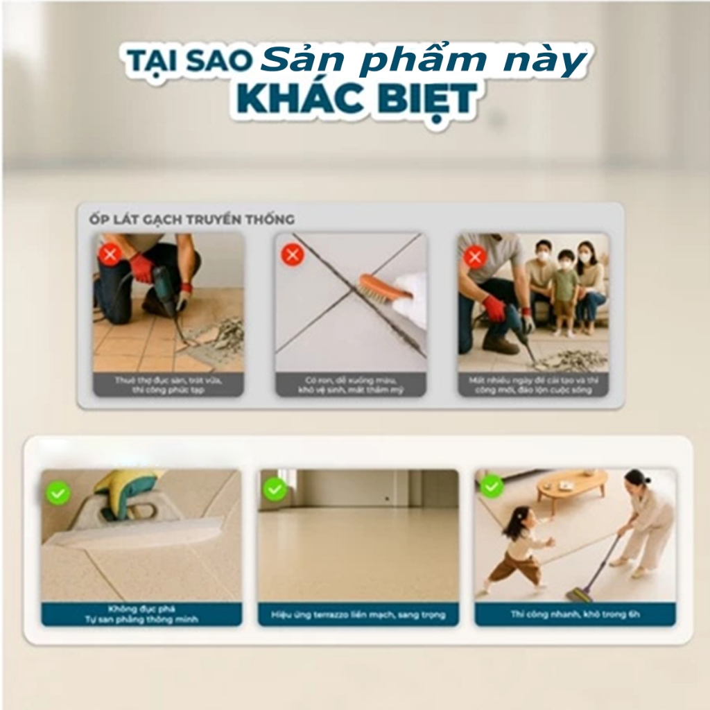 [3Kg ~ 2.5m²]Sơn Epoxy Cát Màu Tự San Phẳng/Epoxy Phủ Sàn Cát Trang Trí/Chống Mài Mòn Vượt Trội/Chịu Lực Nén Cao