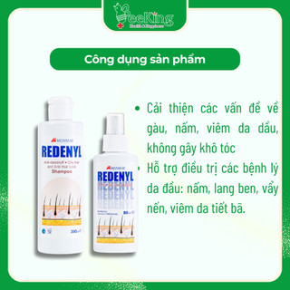 Dầu gội REDENYL SHAMPOO làm sạch gàu, giúp tóc bóng đẹp, chắc khỏe - Hộp đựng chai 200ml
