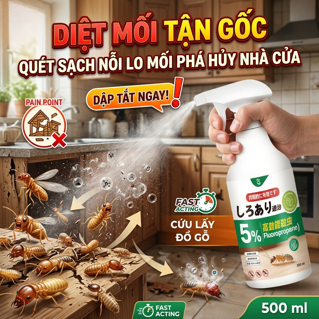 🐜 Dùng 1 lần, diệt cả tổ 🐜 Thuốc diệt mối, xịt mối, xịt kiến, hiệu quả cả năm, không còn kiến, diệt mối