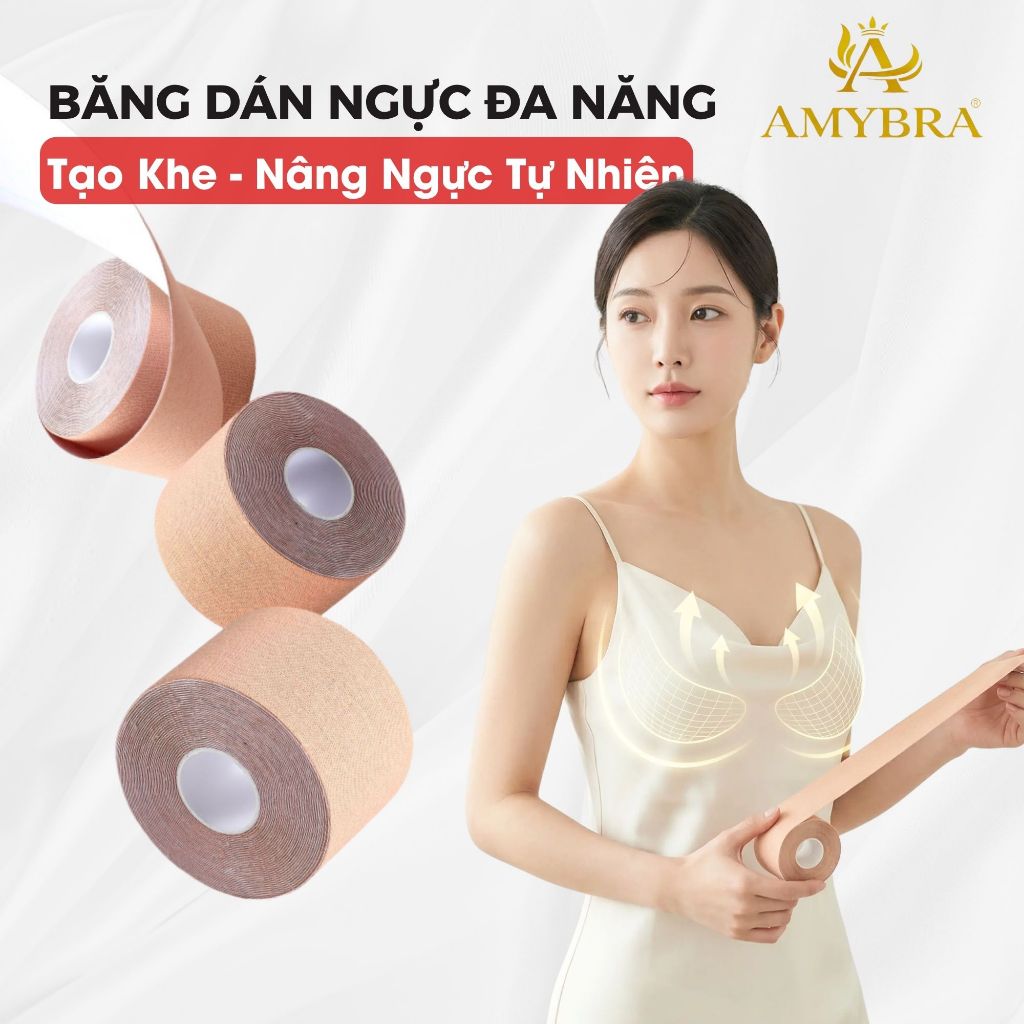 Băng Keo Dán Ngực Đa Năng Gom Quả Tạo Khe, Miếng Dán Ngực Tiện Lợi Cho Mọi Trang Phục AMYBRA B05