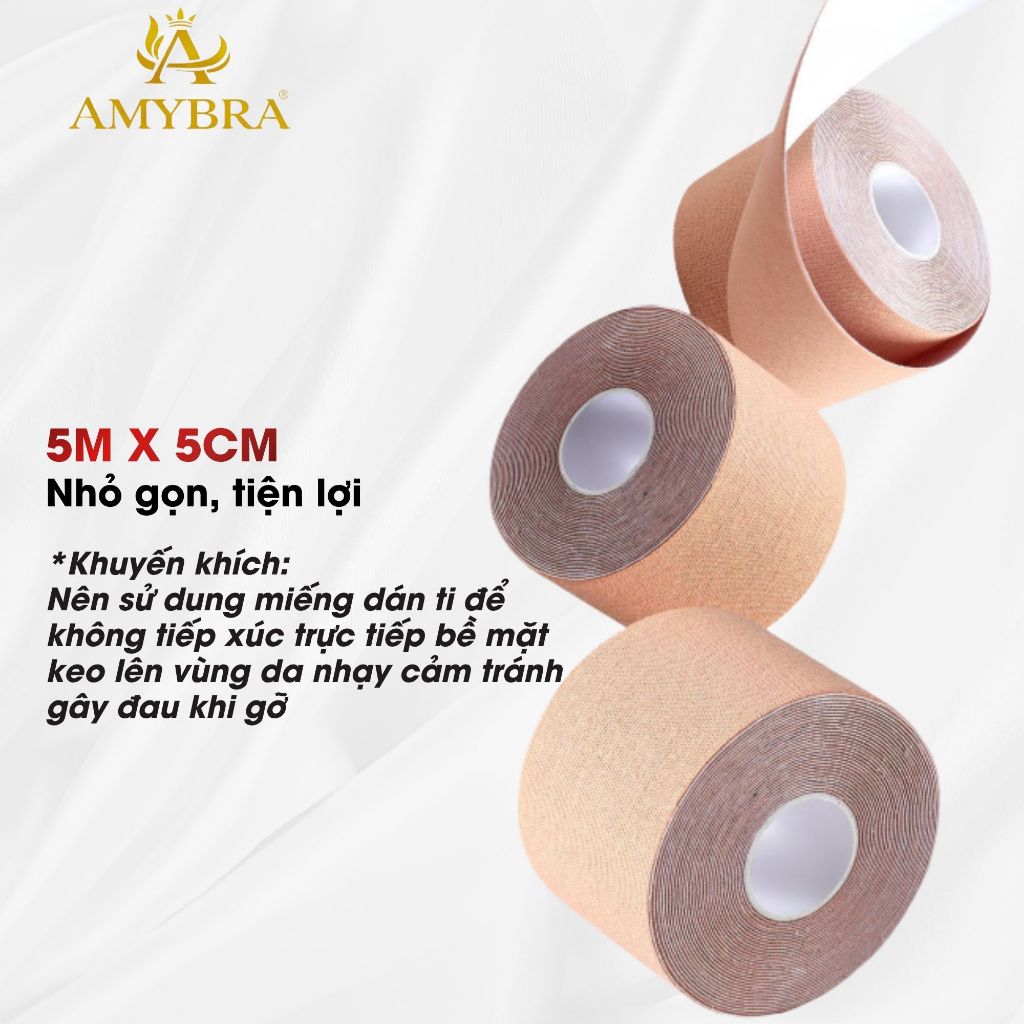Băng Keo Dán Ngực Đa Năng Gom Quả Tạo Khe, Miếng Dán Ngực Tiện Lợi Cho Mọi Trang Phục AMYBRA B05