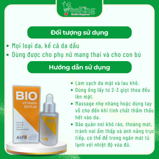 Serum phục hồi và dưỡng trắng sáng da ALIFA SERUM BIO - Lọ 35ml