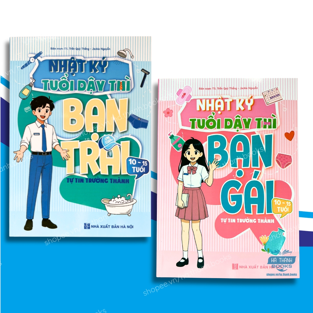 Bộ 2 Sách Nhật Ký Tuổi Dậy Thì Bạn Trai Bạn Gái Giáo Dục Giới Tính Kỹ Năng Sống Tuổi Teen