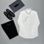 ⚡️[Hight Quality] Áo Sơ Mi Nam Nữ D1 White Shirts - Điểm Nhấn Phối Tag Ở Cổ Chất Liệu Cao Cấp