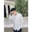 ⚡️[Hight Quality] Áo Sơ Mi Nam Nữ D1 White Shirts - Điểm Nhấn Phối Tag Ở Cổ Chất Liệu Cao Cấp
