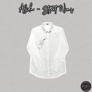 ⚡️[Hight Quality] Áo Sơ Mi Nam Nữ D1 White Shirts - Điểm Nhấn Phối Tag Ở Cổ Chất Liệu Cao Cấp