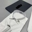 ⚡️[Hight Quality] Áo Sơ Mi Nam Nữ D1 White Shirts - Điểm Nhấn Phối Tag Ở Cổ Chất Liệu Cao Cấp