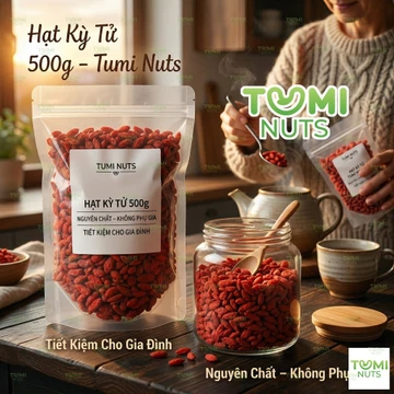 Kỷ Tử Tumi Nuts 500g – Hạt Kỷ Tử Tự Nhiên, Không Phụ Gia, Dùng Làm Trà Kỷ Tử, Nấu Cháo, Hầm Bổ Dưỡng