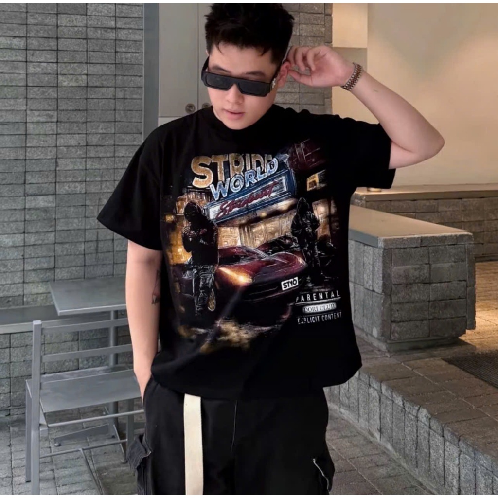 Áo thun nam nữ phông cotton cổ tròn mùa hè local brand strids word Doris club nhiều màu boxy 250gsm đen trắng đỏ AM28 | BigBuy360 - bigbuy360.vn