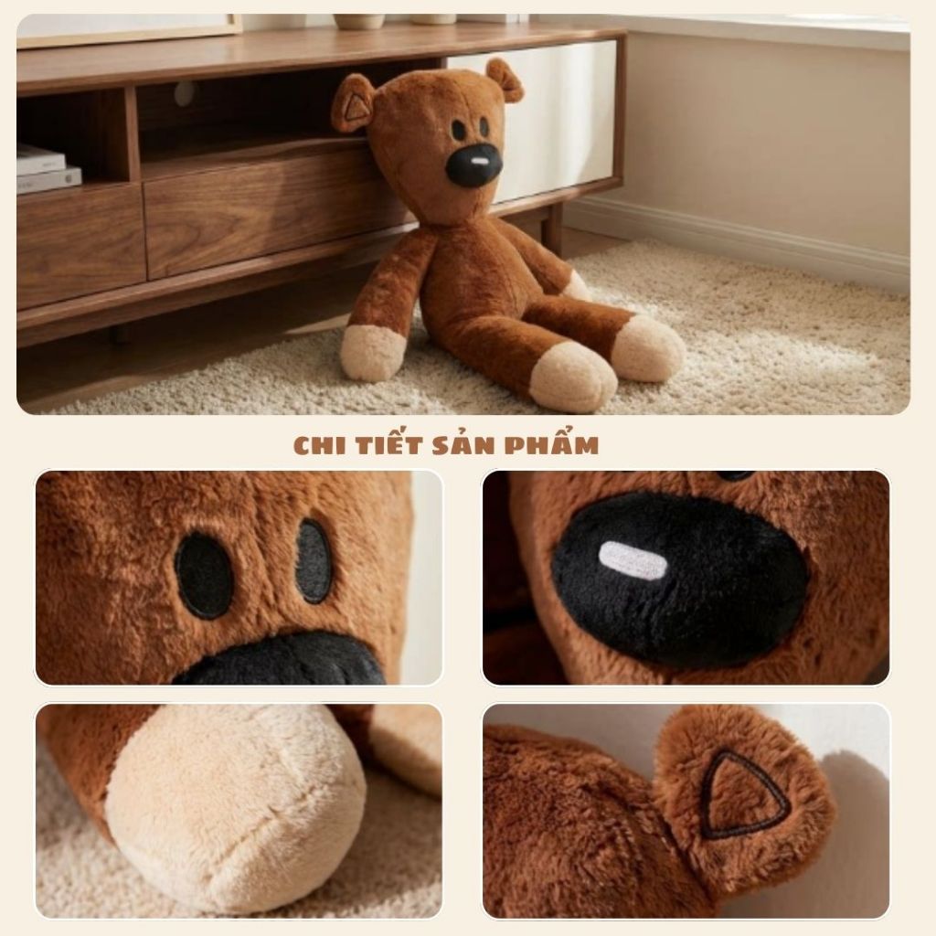 Gấu Bông Mr Bean Size Lớn, Thú Nhồi Bông Teddy Mr Bean Quà Tặng Cho Bạn Gái, Bé Làm Gấu Ôm Ngủ Có Gác Chân, Babisu