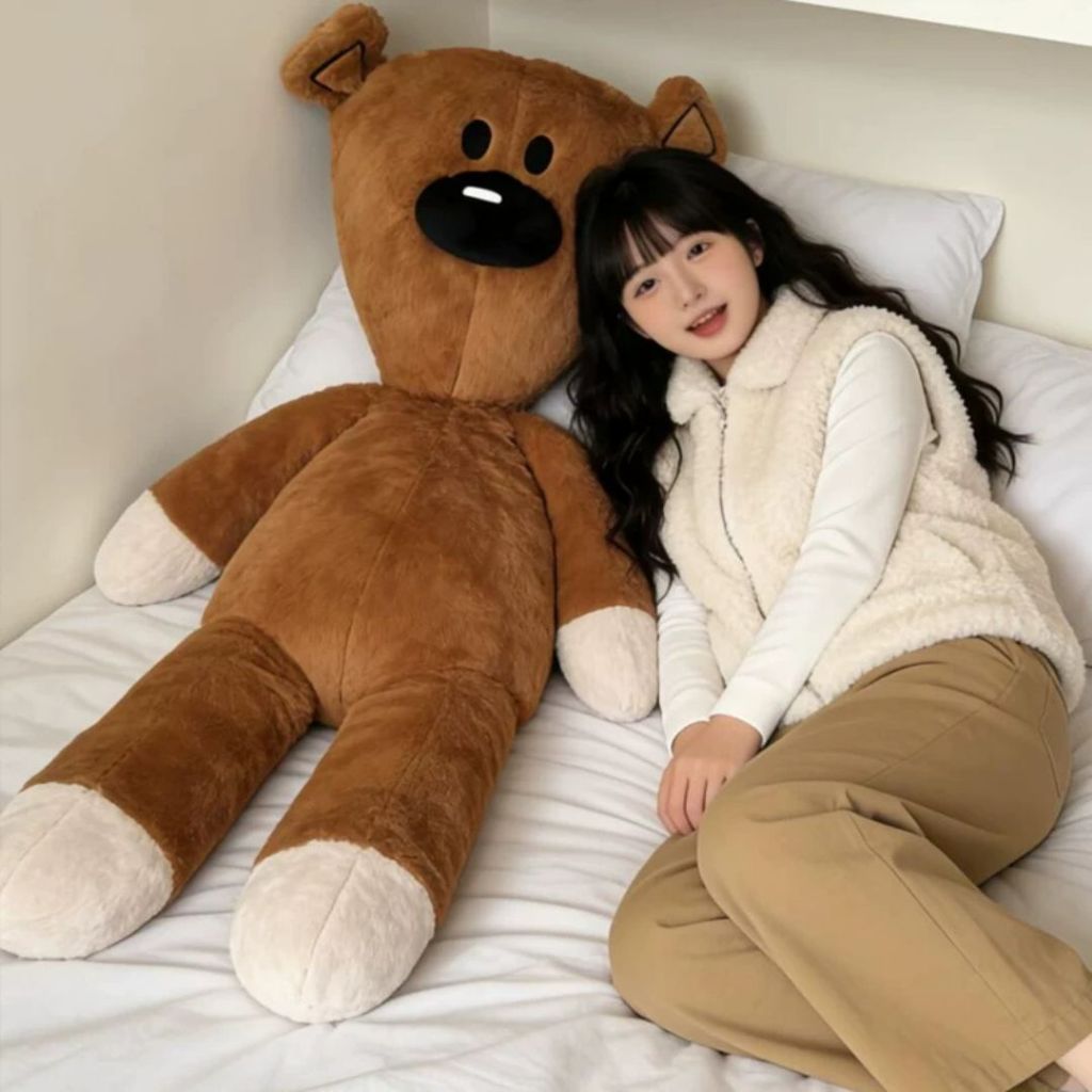 Gấu Bông Mr Bean Khổng Lồ Cao Cấp, Thù Nhồi Bông Gấu Ôm Teddy Mr Bean Siêu To Mềm Mịn Làm Quà Tặng Cho Bạn Gái/Trai