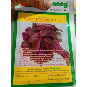 Hạt Giống Rau Dền Đỏ gói 50gr, Rau Ăn Lá Trang Nông TN 21, Hạt Nảy Mầm Nhanh, Mạnh, Date Mới Nhất