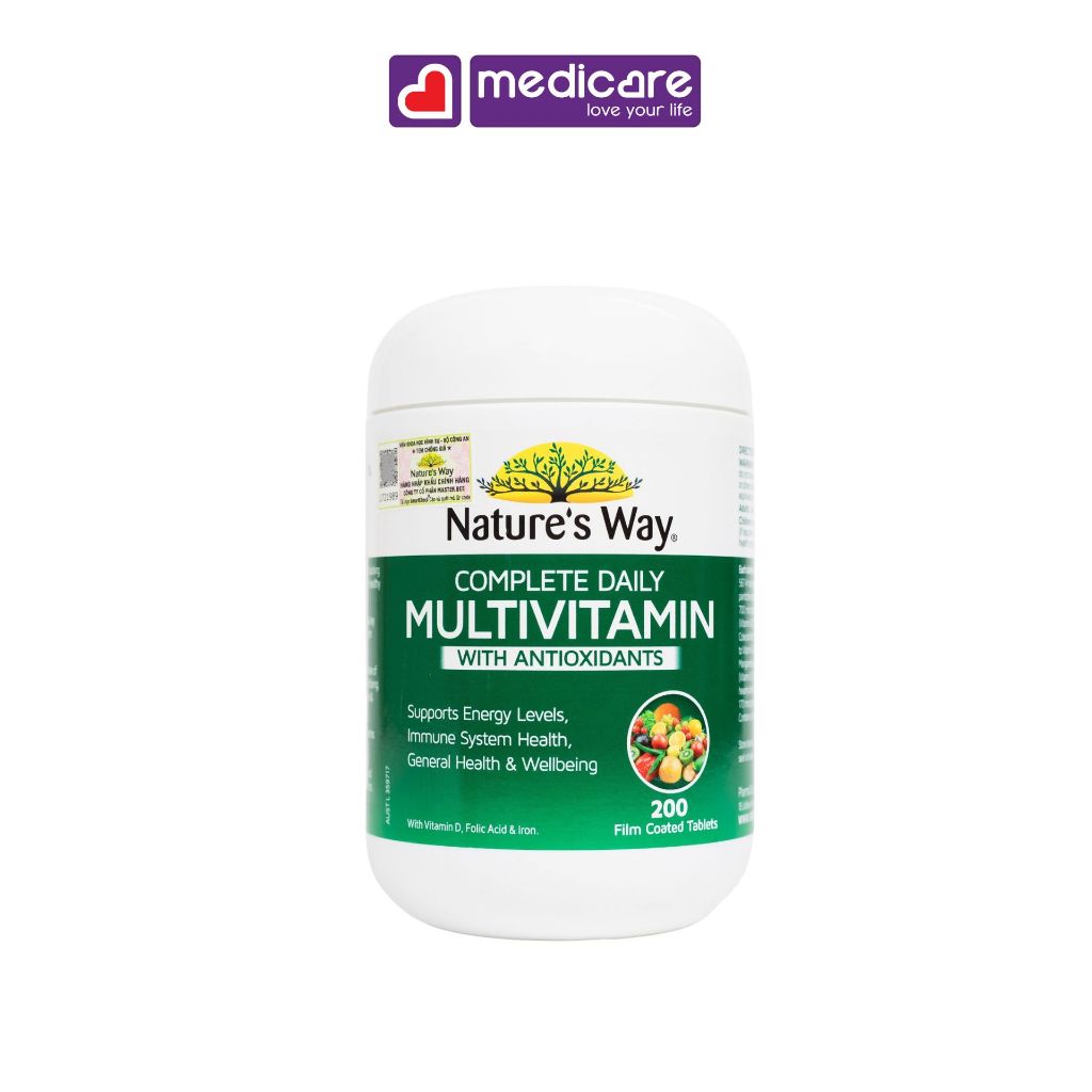 Viên uống NATURE'S WAY Complete Multivitamin hộp 100 viên và 200 viên