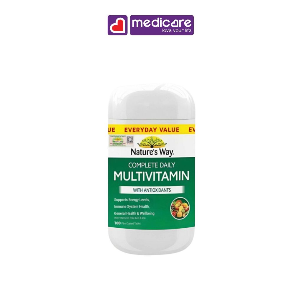 Viên uống NATURE'S WAY Complete Multivitamin hộp 100 viên và 200 viên