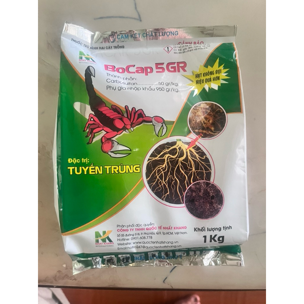 Nocap Bocap 5Gr- Rải đất phòng nấm tuyến trùng cà phê- Gói 1 kg