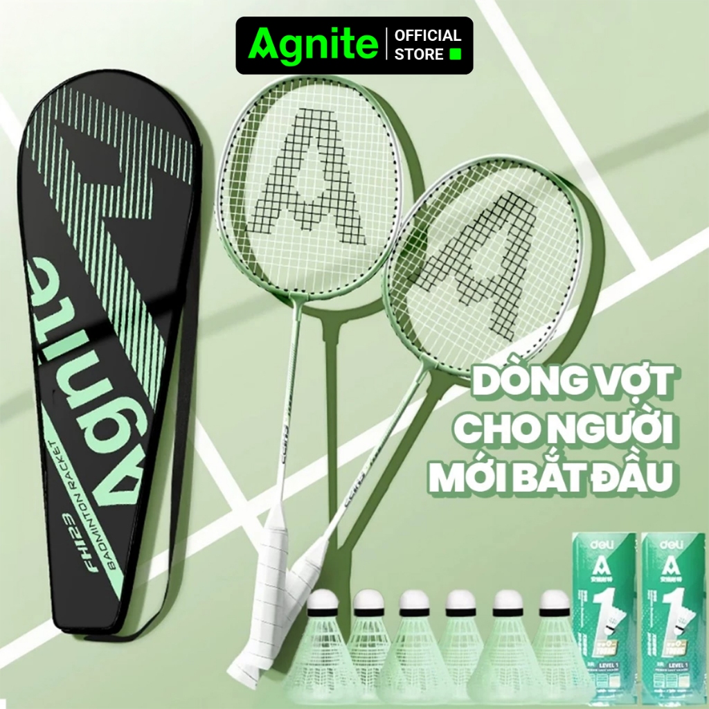 [TẶNG GĂNG TAY] Vợt Cầu Lông Chính Hãng AGNITE - Bộ Vợt Cầu Lông Hợp Kim Siêu Nhẹ Dành Cho Mọi Lứa Tuổi Luyện Tập