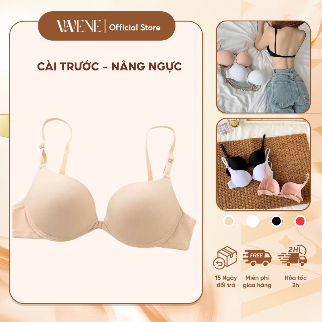 [LOẠI 1] Áo ngực cài trước AL1501 trơn có đệm, Áo lót Vanvene có gọng nâng ngực 2cm Cao cấp | BigBuy360 - bigbuy360.vn