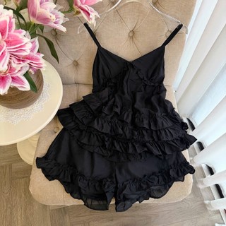 B141 Bộ Thô Đũi 2 Dây Kèm Lót Đệm Phối Bèo Cao Cấp Phương Linh Underwear