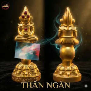Tượng Điêu Khắc Thần Ngân 18cm Vật Trang Trí Mang Lại Sự Thư Thái và Tinh Tế
