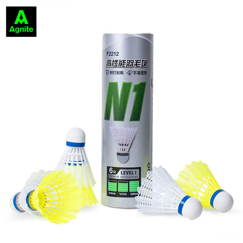 [TẶNG 1 QUẢ] Cầu lông nhựa cao cấp, quả cầu lông nhựa AGNITE chính hãng, đường bay ổn định, nhẹ, bền, 2 màu tùy chọn | BigBuy360 - bigbuy360.vn